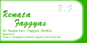 renata faggyas business card